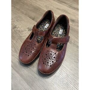 SAS Women's‎ Mary Jane Comfort Shoes Sz 7.5 N Rich Brown Leather Very Good Cond!